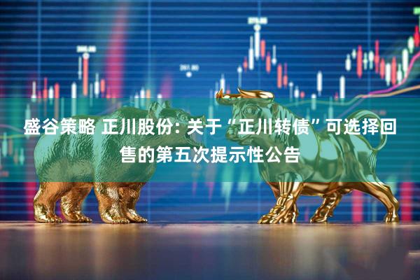 盛谷策略 正川股份: 关于“正川转债”可选择回售的第五次提示性公告