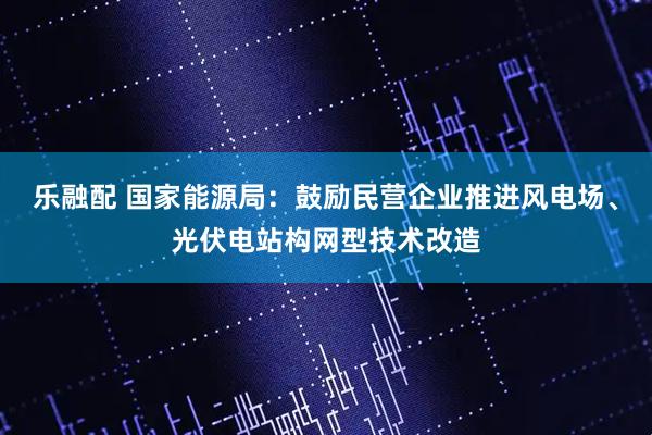 乐融配 国家能源局：鼓励民营企业推进风电场、光伏电站构网型技术改造
